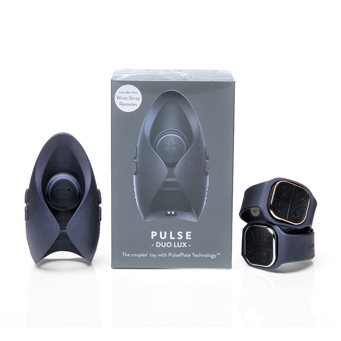 Hot Octopuss Pulse Duo Lux Rechargeable Remote-Controlled Vibrating Stroker 2-Pack Grey