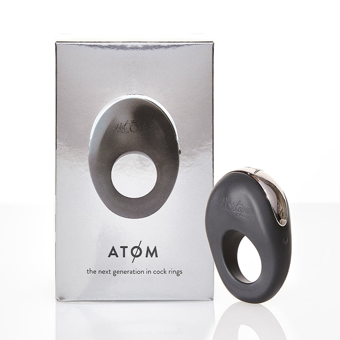 Hot Octopuss Atom Rechargeable Vibrating Cock Ring Black