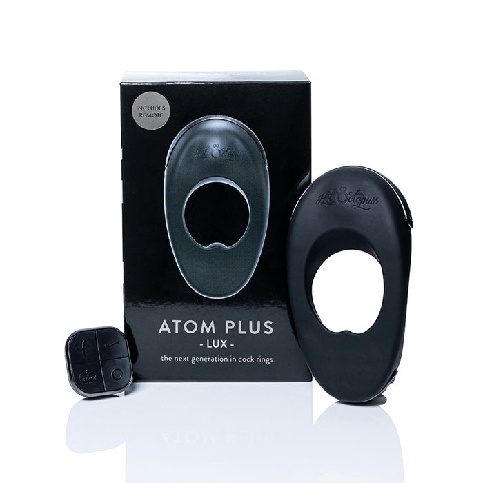 Hot Octopuss Atom Plus Lux Rechargeable Remote-Controlled Vibrating Cock Ring Black