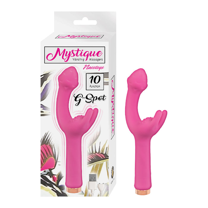 Nasstoys Mystique G-Spot Rechargeable Silicone Dual Stimulation Vibrator Pink