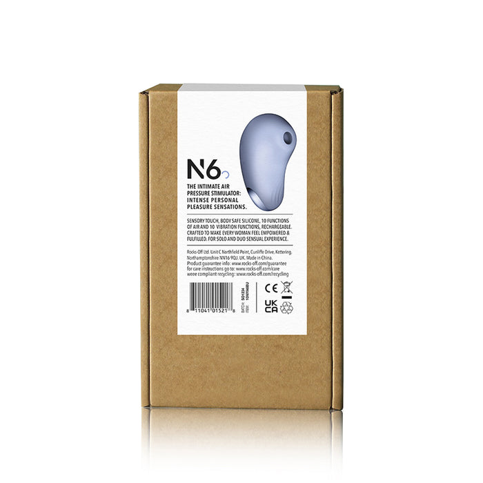 NIYA 6 Rechargeable Silicone Intimate Air Pressure Stimulator Cornflower