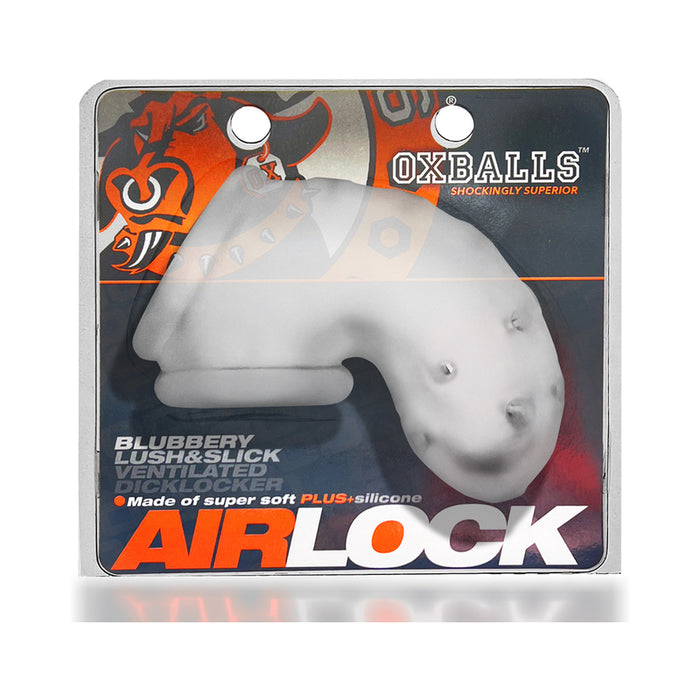 OxBalls Airlock Air-Lite Vented Chastity Clear Ice