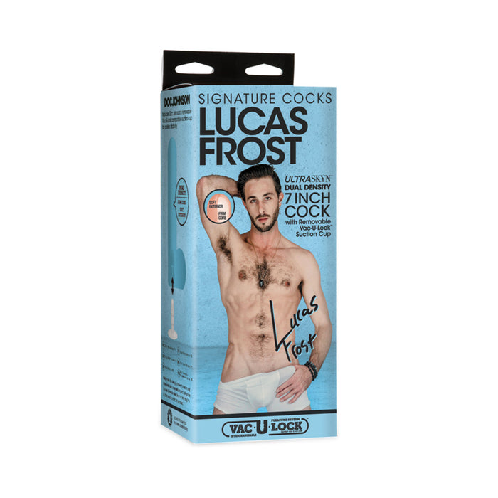 Signature Cocks Lucas Frost ULTRASKYN Cock with Removable Vac-U-Lock Suction Cup 7in Vanilla