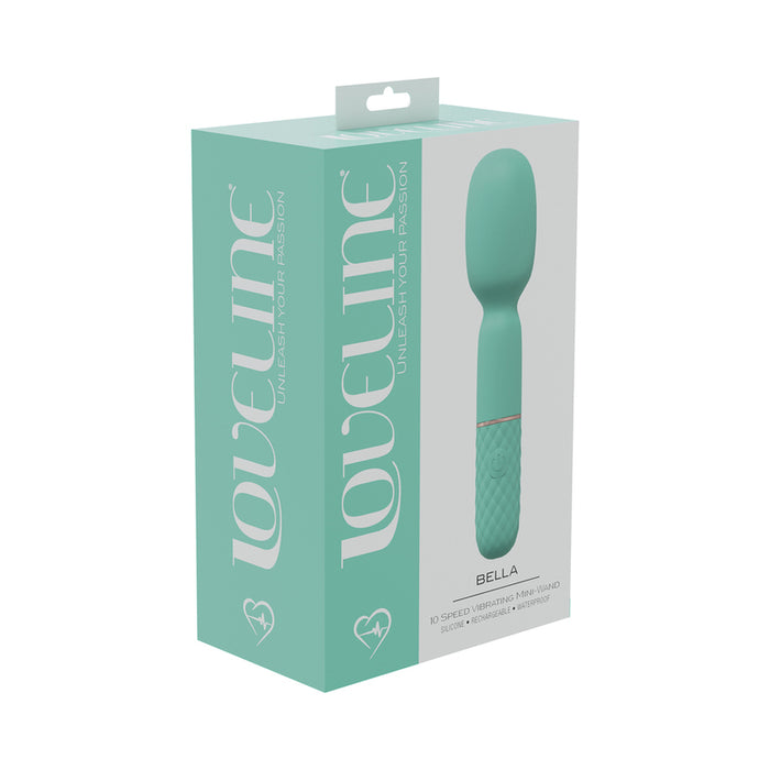 LoveLine Bella 10 Speed Vibrating Mini-Wand Silicone Rechargeable Waterproof Green