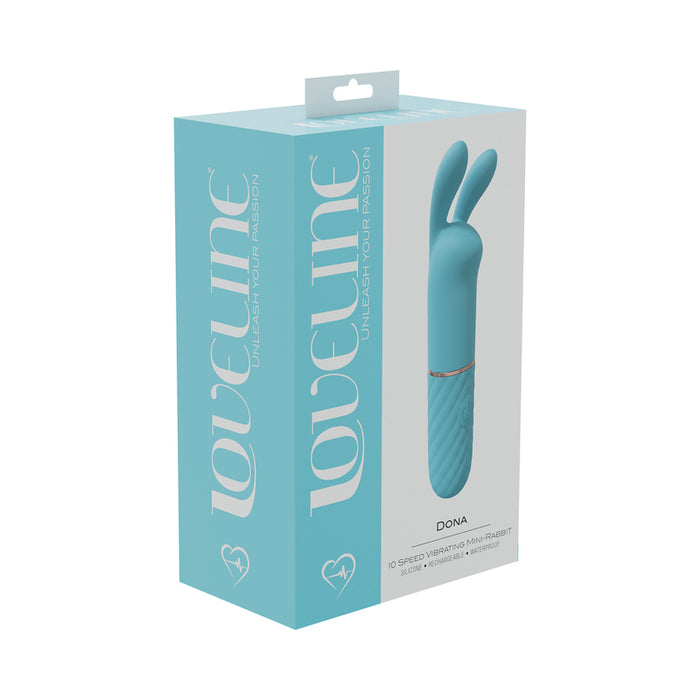 LoveLine Dona 10 Speed Vibrating Mini-Rabbit Silicone Rechargeable Waterproof Blue