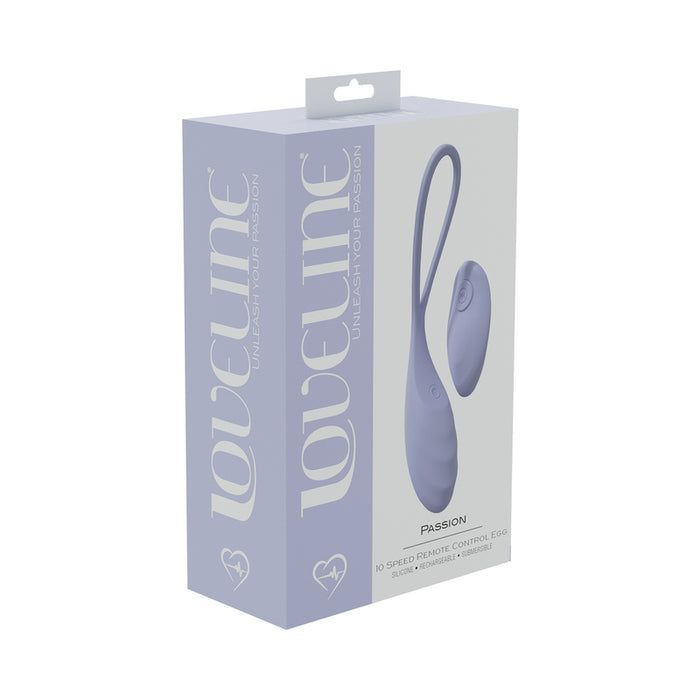 LoveLine Passion 10 Speed Remote Control Egg Sealed Silicone Rechargeable Submersible Lavender