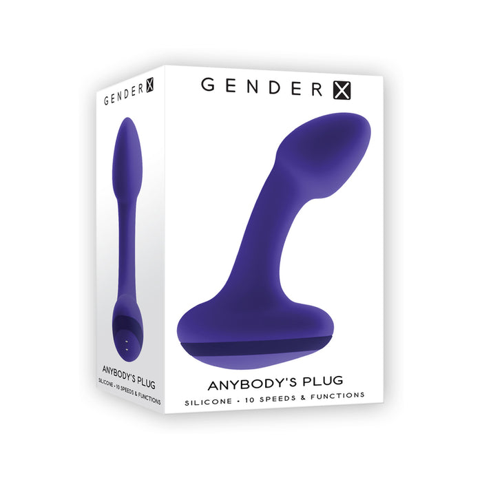 Gender X Anybody's Plug Rechargeable Plug Silicone Purple