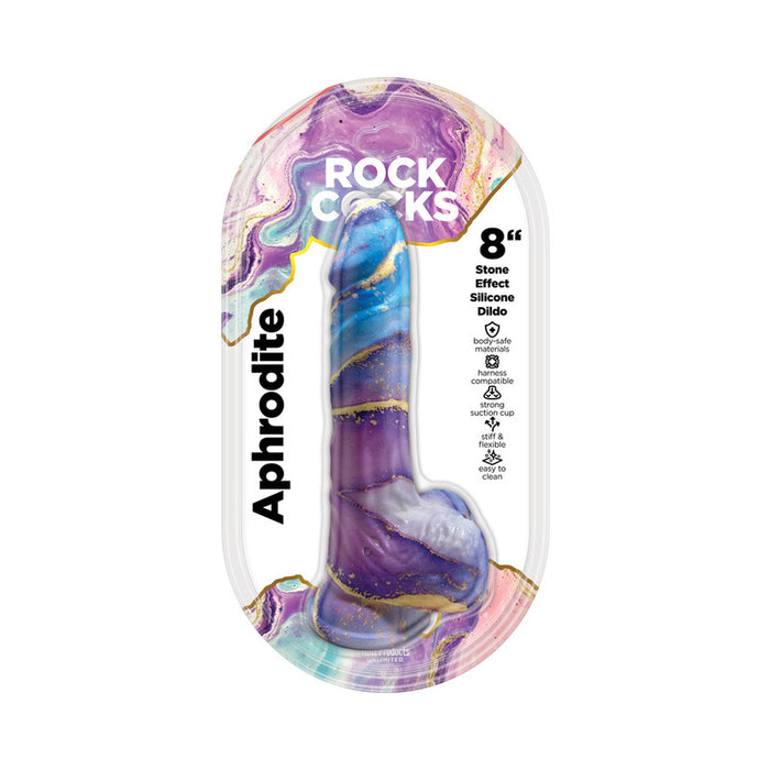 Rock Cocks Aphrodite Marble Silicone Dildo 8 in.