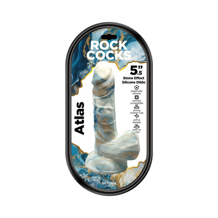 Rock Cocks Atlas Marble Silicone Dildo 5.5 in.