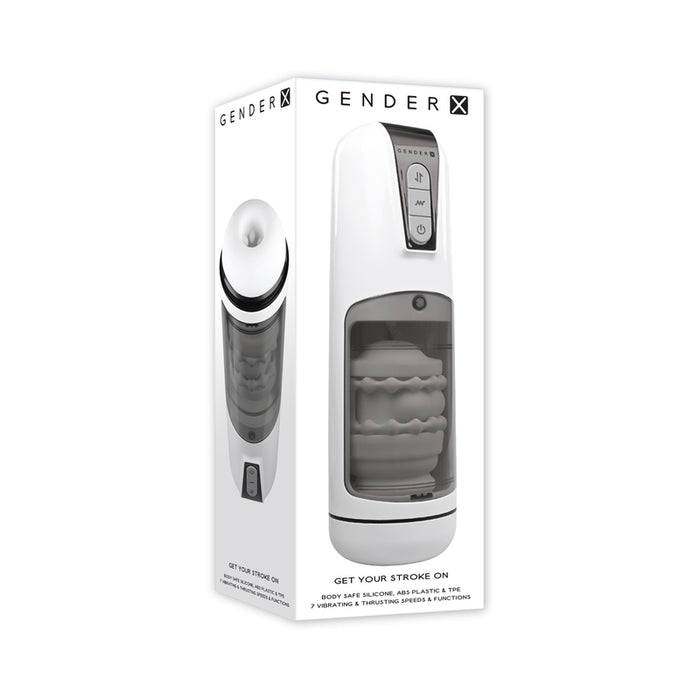 Gender X Get Your Stroke On Rechargeable Stroker TPE White