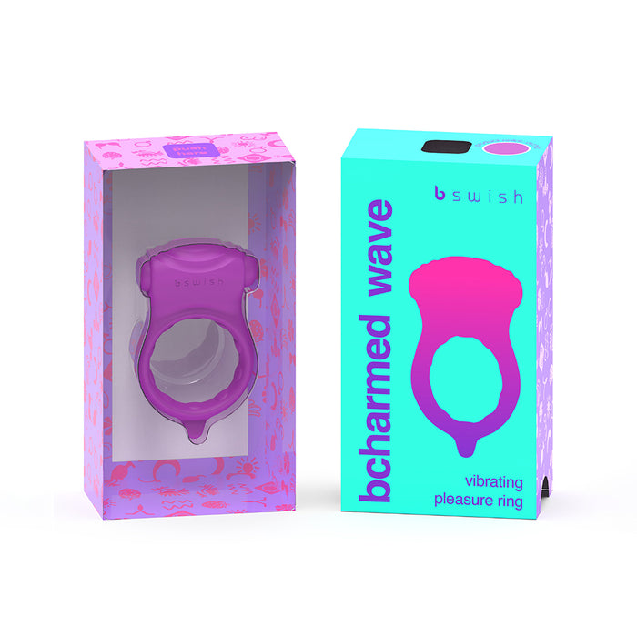 B Swish Bcharmed Basic Wave Vibrating Cock Ring Orchid